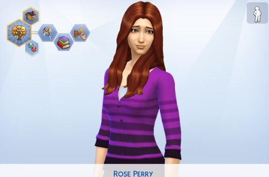 Portrait of Rose Perry, a young woman with a purple sweater and long red hair