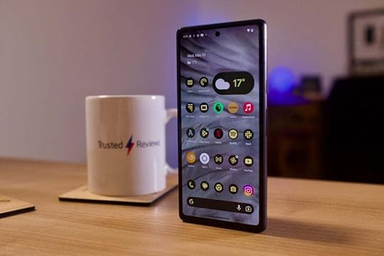 Google Pixel 7a front standing up angled