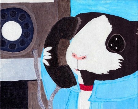 Rachel E Smith guinea pig painting Thorfy