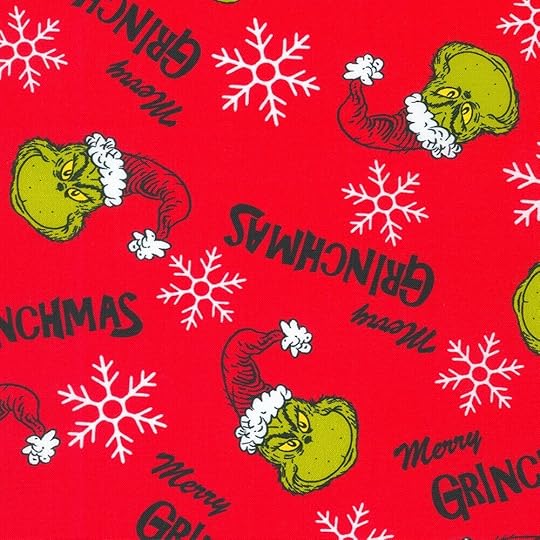 ADE 20995 223 01 How the Grinch Stole Christmas Merry Grichmas Red Fabric by the Yard