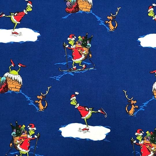 How the Grinch Stole Christmas Winter Fabric by the Yard now available at ShopNZP.com from Nancy Zieman Productions 