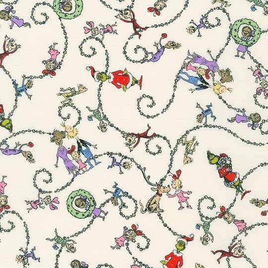 How the Grinch Stole Christmas Garland Fabric by the Yard now available at Nancy Zieman Productions at ShopNZP.com