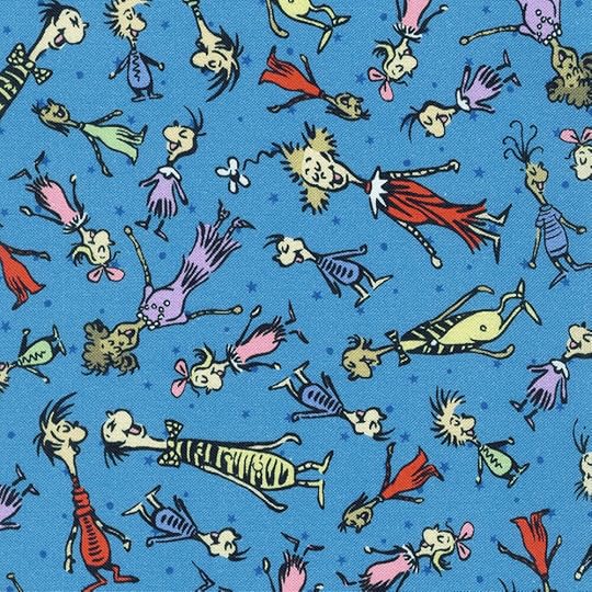 How the Grinch Stole Christmas Whoville Whos Fabric by the Yard now available at Nancy Zieman Productions at ShopNZP.com