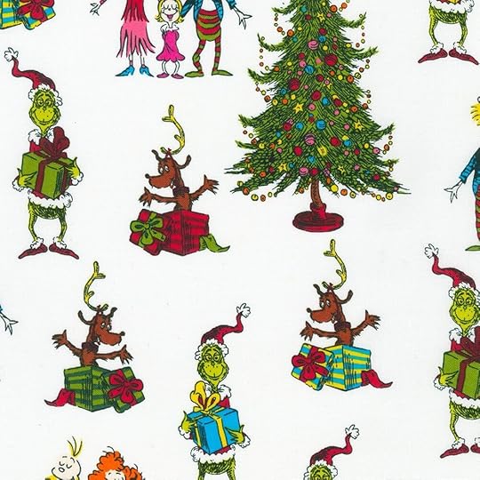 How the Grinch Stole Christmas Happy Days Fabric by the Yard now available at Nancy Zieman Productions at ShopNZP.com