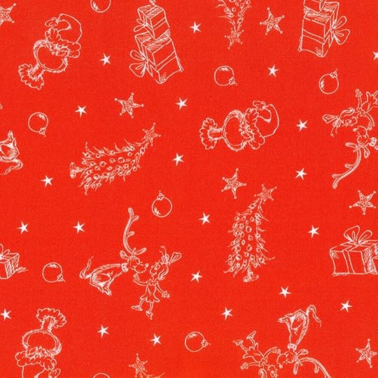 How the Grinch Stole Christmas Sketches Fabric by the Yard now available at Nancy Zieman Productions at ShopNZP.com