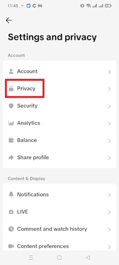 Tap privacy