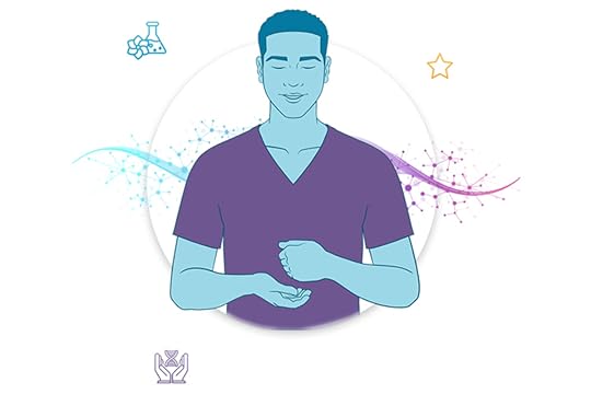 Illustrated image of a person doing EFT Tapping for healing