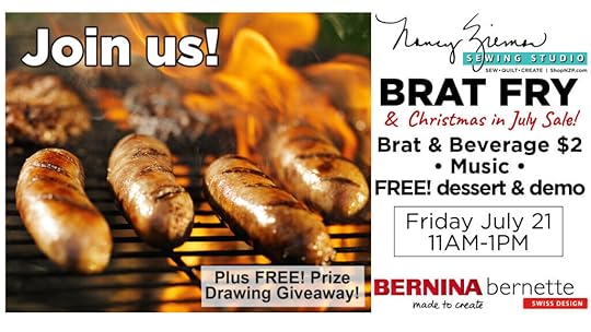 2023 Brat Fry at The Nancy Zieman Sewing Studio Facebook Event Graphic