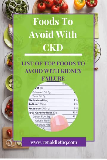 Top Foods To Avoid For Chronic Kidney Disease
