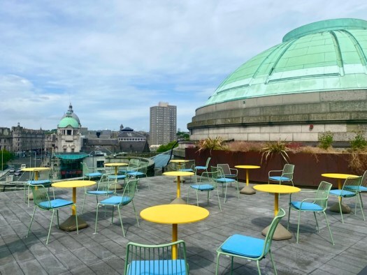 on the roof of Aberdeen Art Gallery