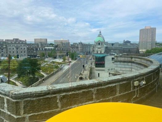His Majesty's Theatre, Aberdeen, as seen from the roof of Aberdeen Art Gallery
