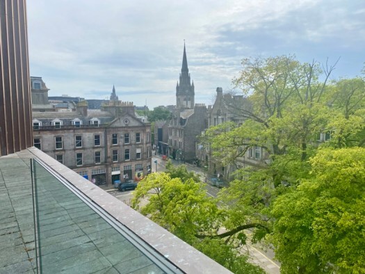 View from the roof of Aberdeen Art Gallery