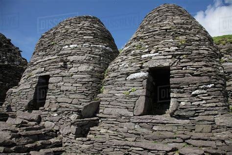 The 'beehive' Monk Huts (Clochans)On Skellig Michael; Skellig Michael, County Kerry, Ireland ...