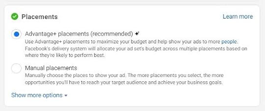 Meta Advantage+ Shopping Ads : placements