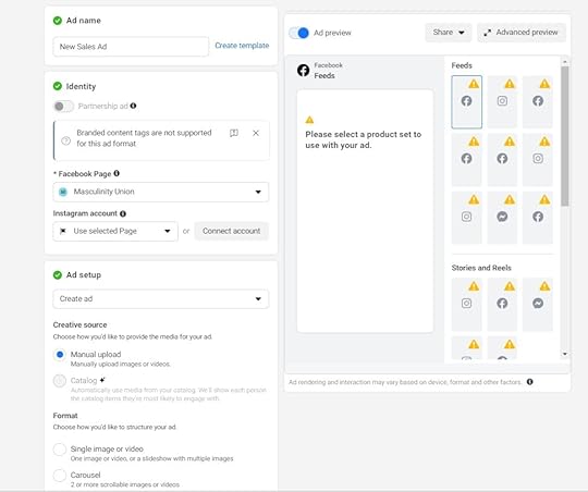 Meta Advantage+ Shopping Ads : ad name, identity, setup