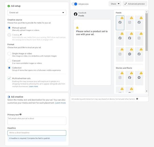 Meta Advantage+ Shopping Ads : ad creative
