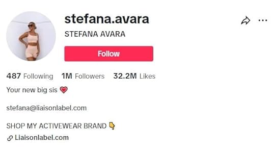 TikTok Fitness Influencers stefana avara