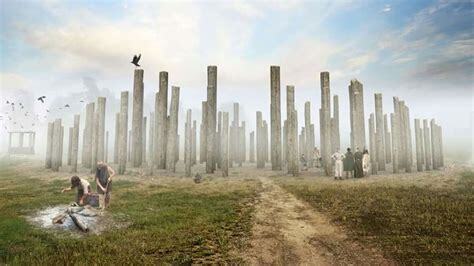 Woodhenge, England. Woodhenge was identified from an aerial photograph taken in 1926. The ditch ...