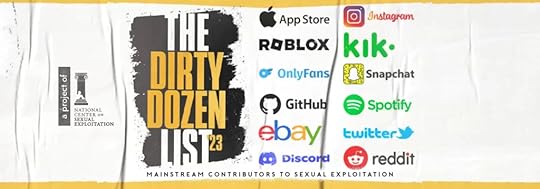 dirty doze list from National Center on Sexual Exploitation NCOSE