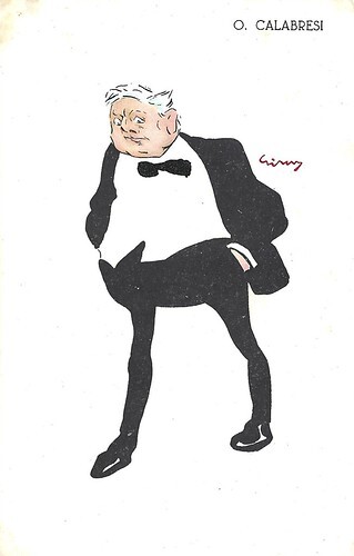 Oreste Calabresi. Caricature by Girus