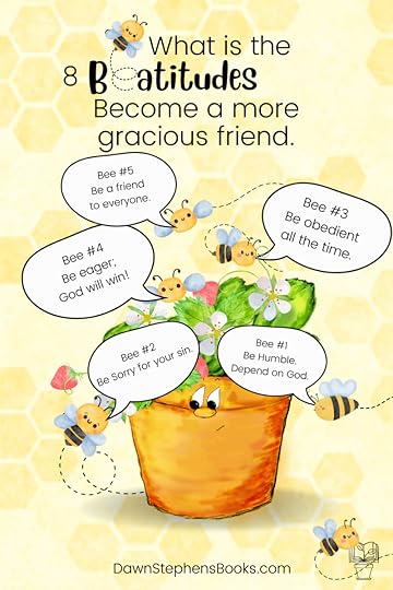 Little Pot shares the Bee Attitudes to learn what is the 8 beatitudes in the Bible. The fifth one is to be merciful and show mercy.