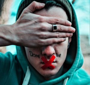 Man trying not to lie