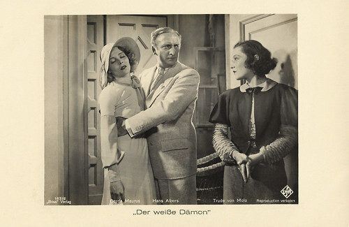 Hans Albers, Trude von Molo and Gerda Maurus in Der weiße Dämon