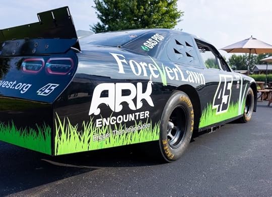NASCAR driver Jeffrey Earnhardt and a NASCAR vehicle
