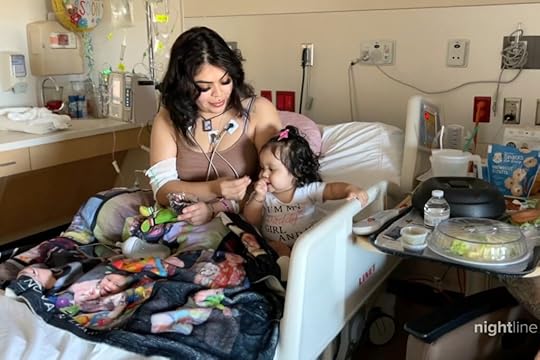 Alondra Lomas in the hospital with her one year old daughter