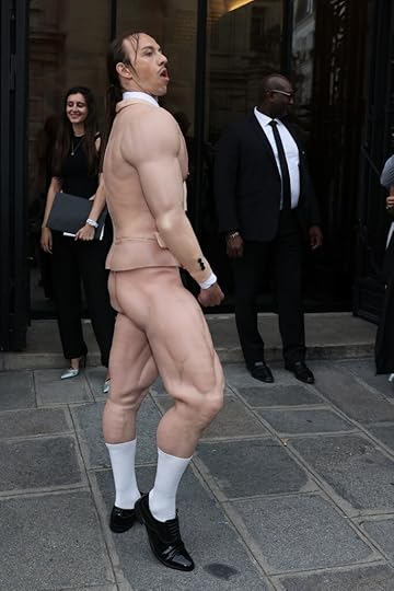 Cash wearing naked suit.