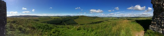 panorama of view from Dunideer vitrified hillfort