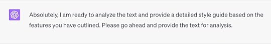 Screenshot of ChatGPT response