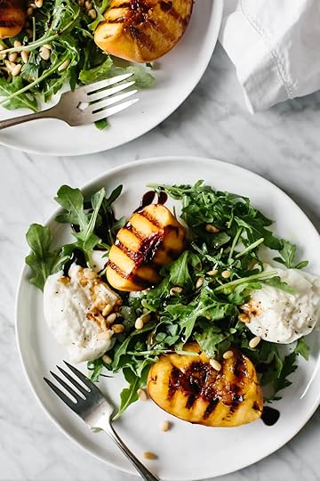 peach recipes grilled peach burrata salad