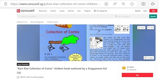 Screenshot of Kiwi-Kiwi Collection of Comix book on Carousell website
