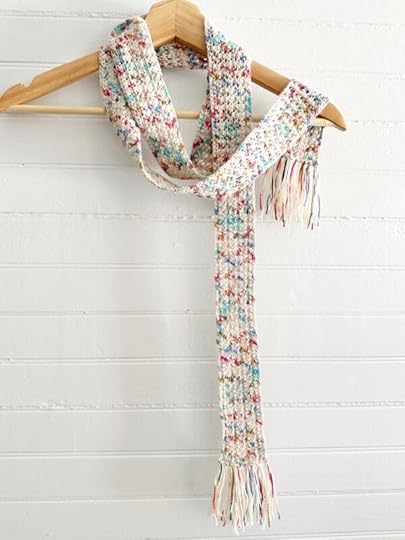 Hang Loose (crochet) Skinny Scarf by Gavriella Tremino for YarnYAY!