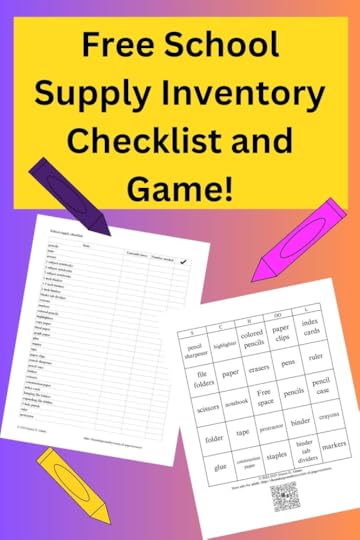Free School Supply Inventory Checklist