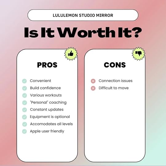 lululemon studio mirror review pros and cons is it worth it