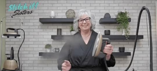 Deanna Springer Demonstrating the LauraStar Ironing Systems at The Nancy Zieman Sewing Studio
