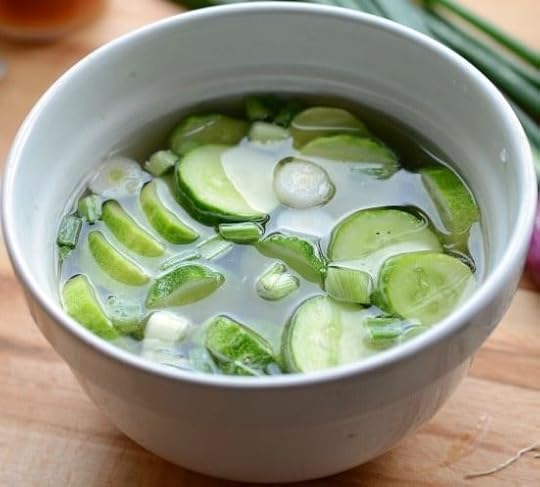 cucumbers and onions in vinegar
