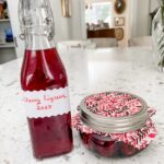 The finished cherry liqueur in bottles