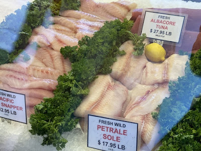 fresh seafood counter at Malibu Seafood cafe in Malibu, California