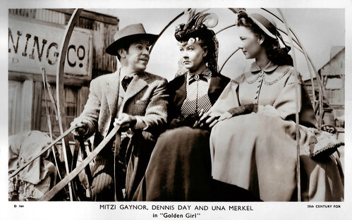 Mitzi Gaynor, Dennis Day and Una Merkel in Golden Girl (1951)