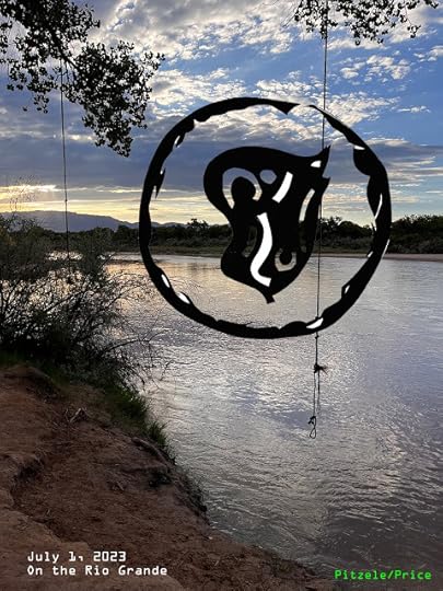 A rope hanging from a tree, dangling over the Rio Grande, so you can swing out, and let go, and land in the water. Oh, and a randala arriving at the shore.