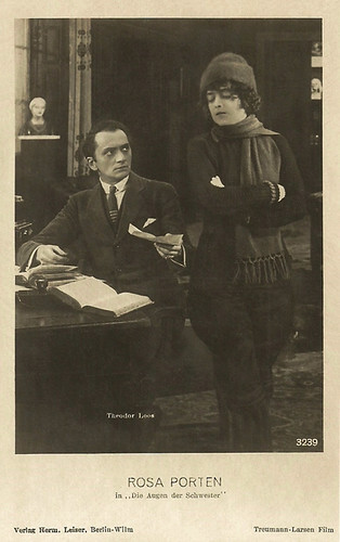 Rosa Porten and Theodor Loos in Die Augen der Schwester (1918)