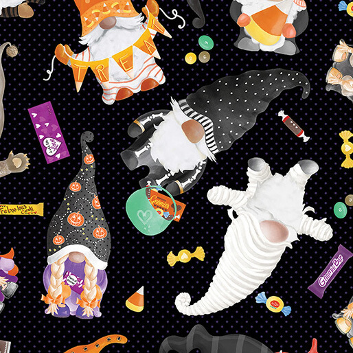 Spooktacular Gnomes Halloween Fabrics and Fabric Panels available at Nancy Zieman Productions at ShopNZP.com