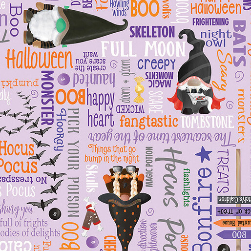 Spooktacular Gnomes Halloween Fabrics and Fabric Panels available at Nancy Zieman Productions at ShopNZP.com