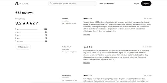 shopify app store review card example