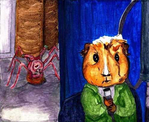 Rachel E Smith guinea pig painting