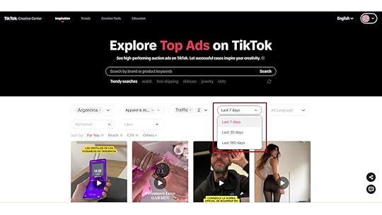 how to use TikTok top ads dashboard 4