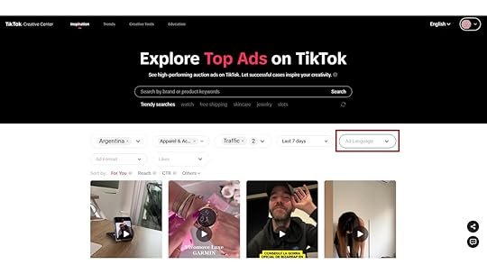 how to use TikTok top ads dashboard 5